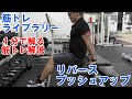 【１分で解る筋トレ解説】リバースプッシュアップ【筋トレライブラリー】
