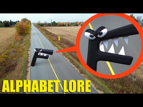 Drone catches Alphabet Lore blocking the Road!! (He was so Angry)
