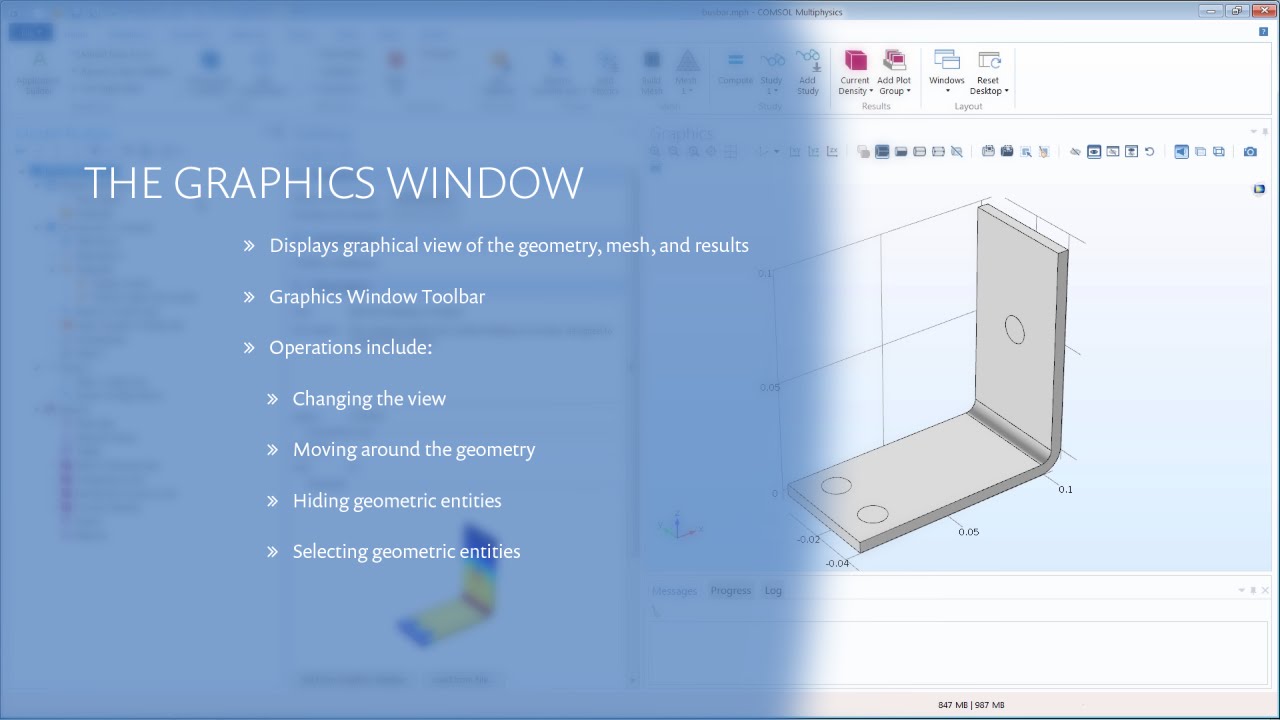 How to Use the Graphics Window and Toolbar in COMSOL Multiphysics