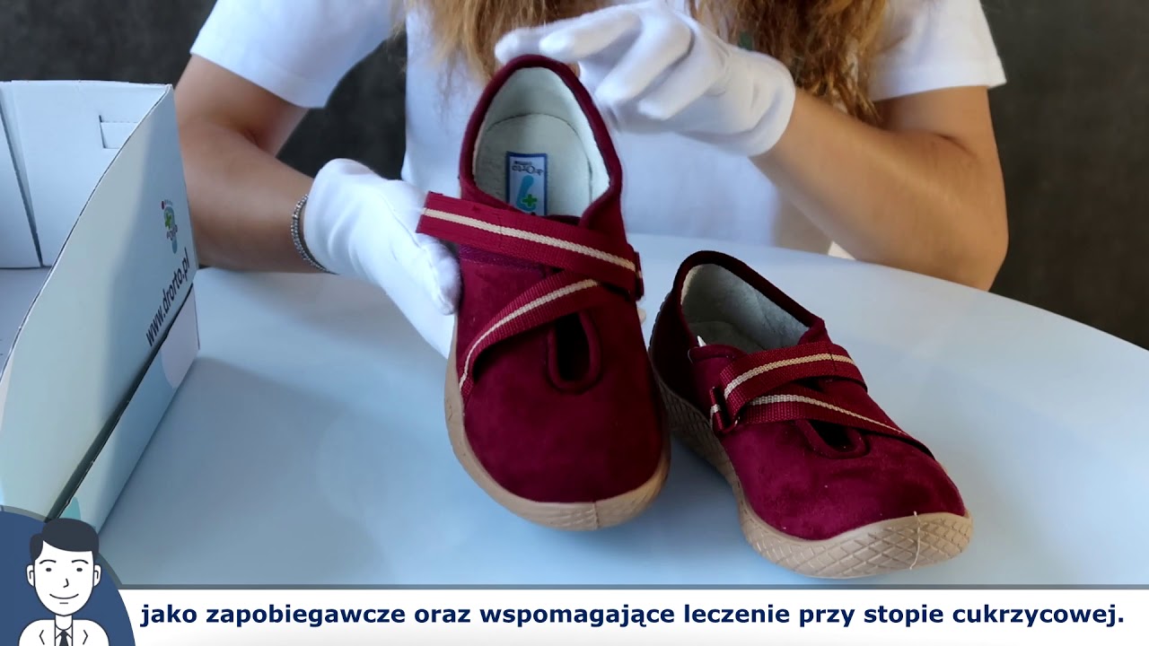Obuwie na stopy wrażliwe DR ORTO 434D016 r. 37, bordo - Prezentacja produktu - Helpik24 pl