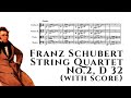 Franz Schubert - String Quartet No.2, D 32 (with score)