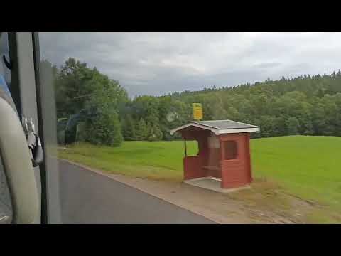 Sweden, bus 700 ride from Karlstad Busstation to Töcksfors, Sveavägen Pt.4