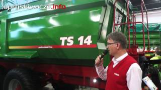 preview picture of video 'Przyczepa skorupowa TS 14 firmy Metaltech na Agrotech Kielce 2015'