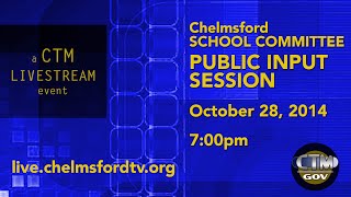 preview picture of video 'Chelmsford School Comm. Public Input Meeting'