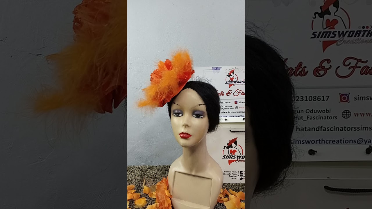 Watch video Trending Orange feather fascinator in Lagos Nigeria (2021)#fascinator #bridal #naijaweddings Now Trending Orange feather fascinator in Lagos Nigeria (2021)#fascinator #bridal #naijaweddings