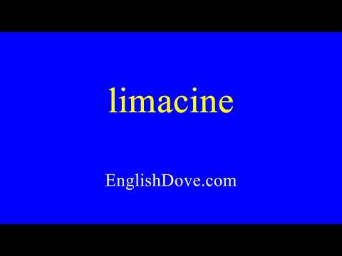 How to pronounce limacine in American English