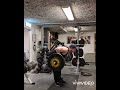 80kg strict barbell/swiss-bar row 10 reps for 5 sets
