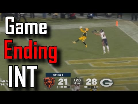 Caleb Williams INT ends Crazy Game | Green Bay Packers Vs Chicago Bears