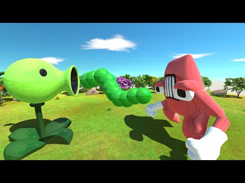 Peashooter vs Alphabet A - Animal Revolt Battle Simulator