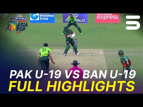 Full Highlights | Pakistan U-19 vs Bangladesh U-19 | SF-2 | Asia Cup Men's U-19 | ZI1S