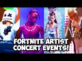 1 HOUR OF ALL FORTNITE ARTIST EVENTS! [UP TO EMINEM!]