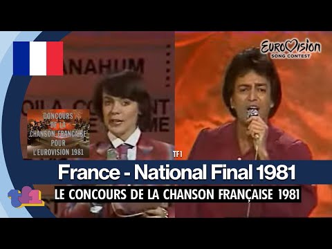 EUROVISION SONG CONTEST FRENCH NATIONAL FINAL 1981 FRANCE -  CONCOURS CHANSON FRANCAISE 1981 (TF1)