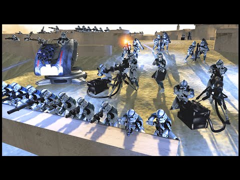 Commander Wolffe vs Endless Droid Army Waves! - Men of War: Star Wars Mod Battle Simulator