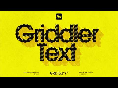 Griddler Typography Effect | After Effects Tutorial