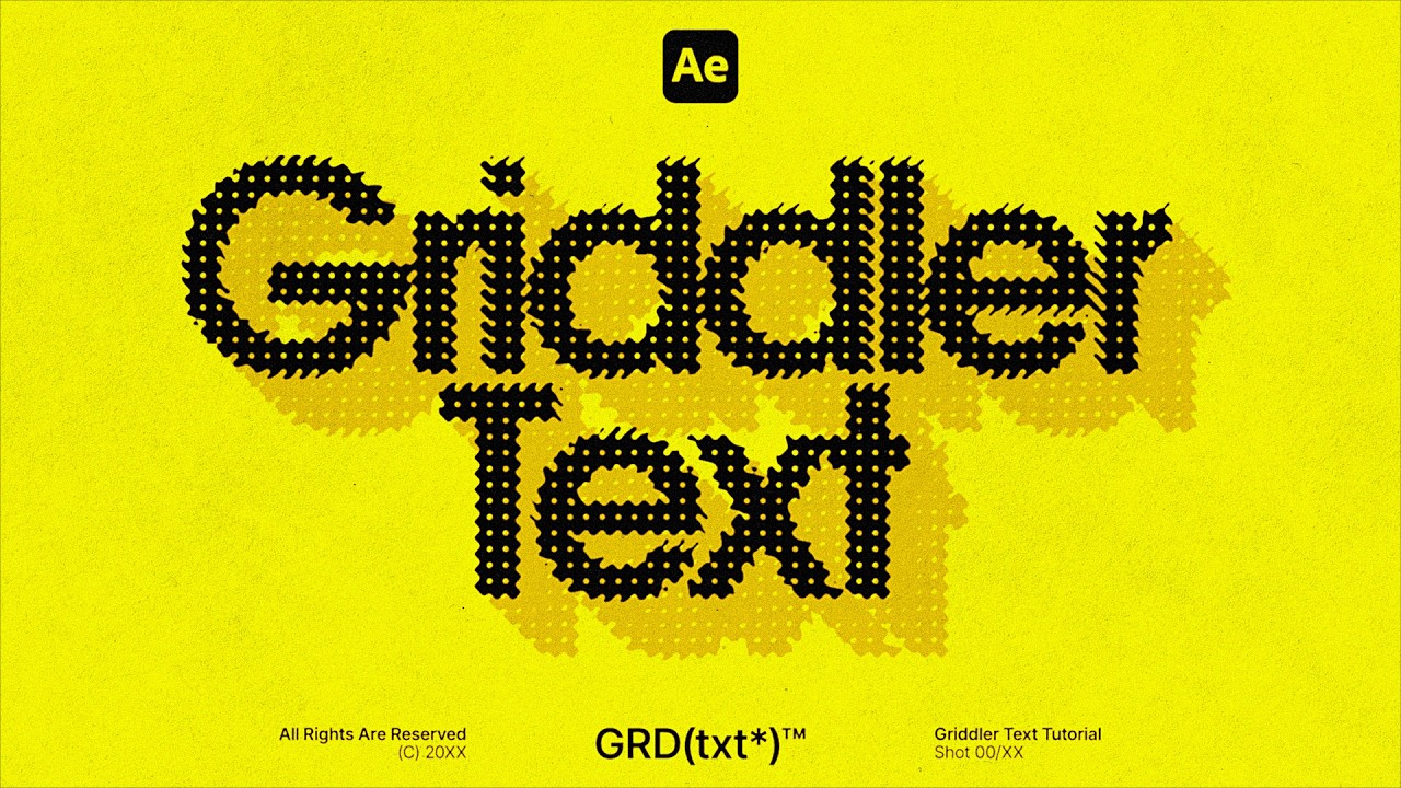 Griddler Typography Effect | After Effects Tutorial