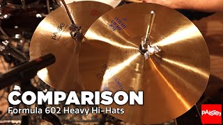 Video thumbnail for PAISTE CYMBALS - Comparison (Formula 602 Heavy Hi-Hats) by Paiste Cymbals