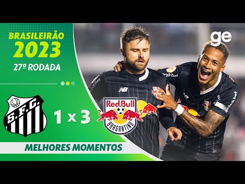 Gols e lances de Santos x Red Bull Bragantino