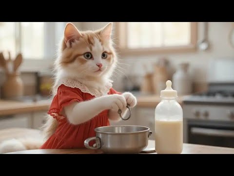 Cute Kitten Save Baby 😍 ||Hafiza Cat AI ||Most Interesting Story