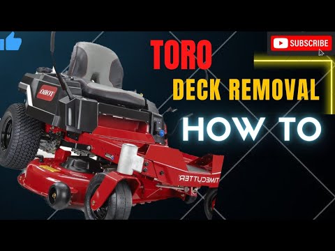 Toro Timecutter Zero Turn Deck Removal How To Video
