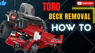 Toro Timecutter Zero Turn Deck Removal How To Video