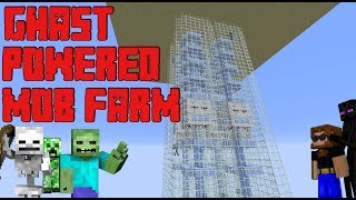 Minecraft - Insane Vertical Ghast Powered Mob Farm!!!