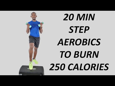 20 Minute Calorie Burning Step Aerobics Workout with Dumbbells🔥250 Calories🔥