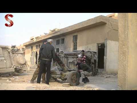 استهداف مقرات النظام بمدفع محلي الصنع من قبل كتيبة رايات الحق في حي الجبيلة في دير الزور