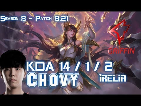 GRF Chovy IRELIA vs RENEKTON Top - Patch 8.21 KR Ranked