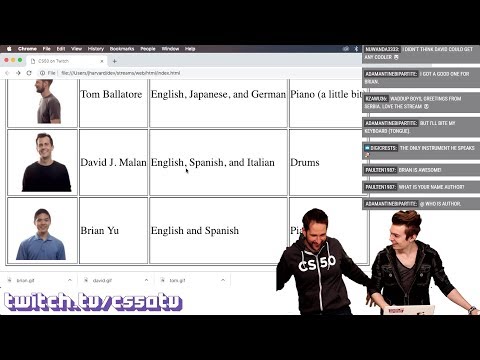 HTML BASICS - CS50 on Twitch, EP.26 (HTML BASICS - CS50 on Twitch, EP. 26)