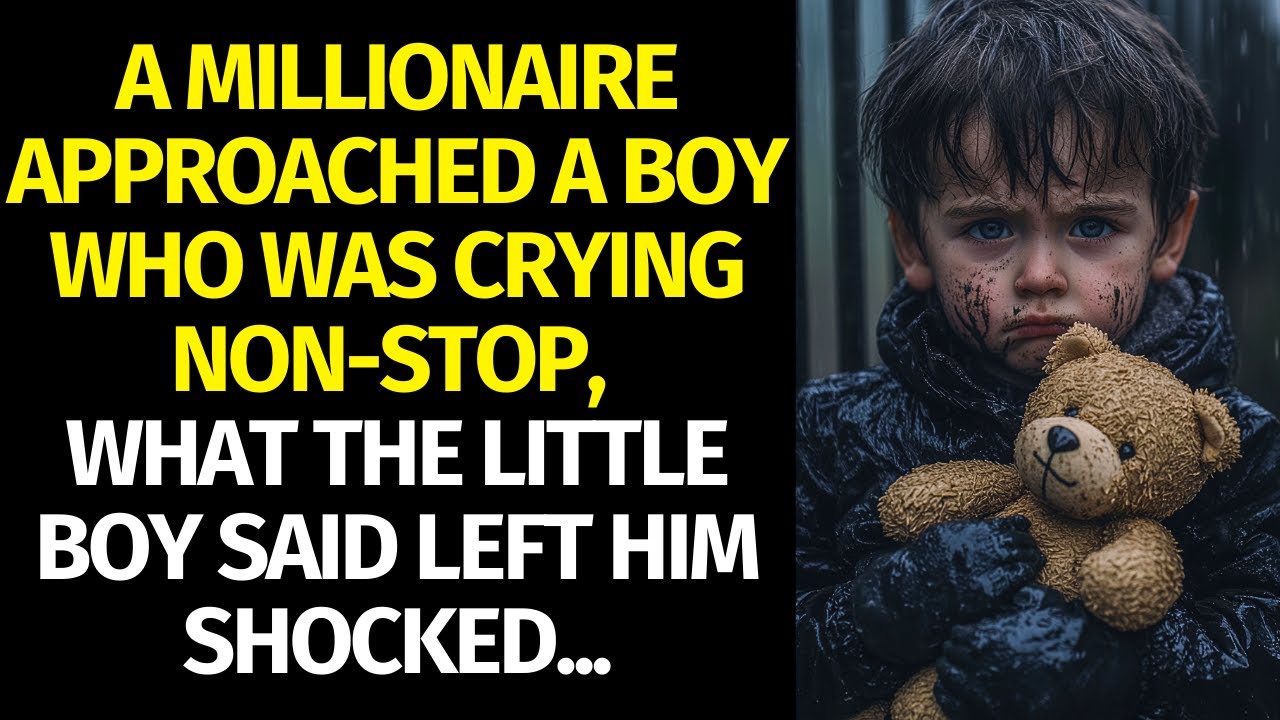 A millionaire approached a boy who was crying non-stop, what the little boy said left him shocked...