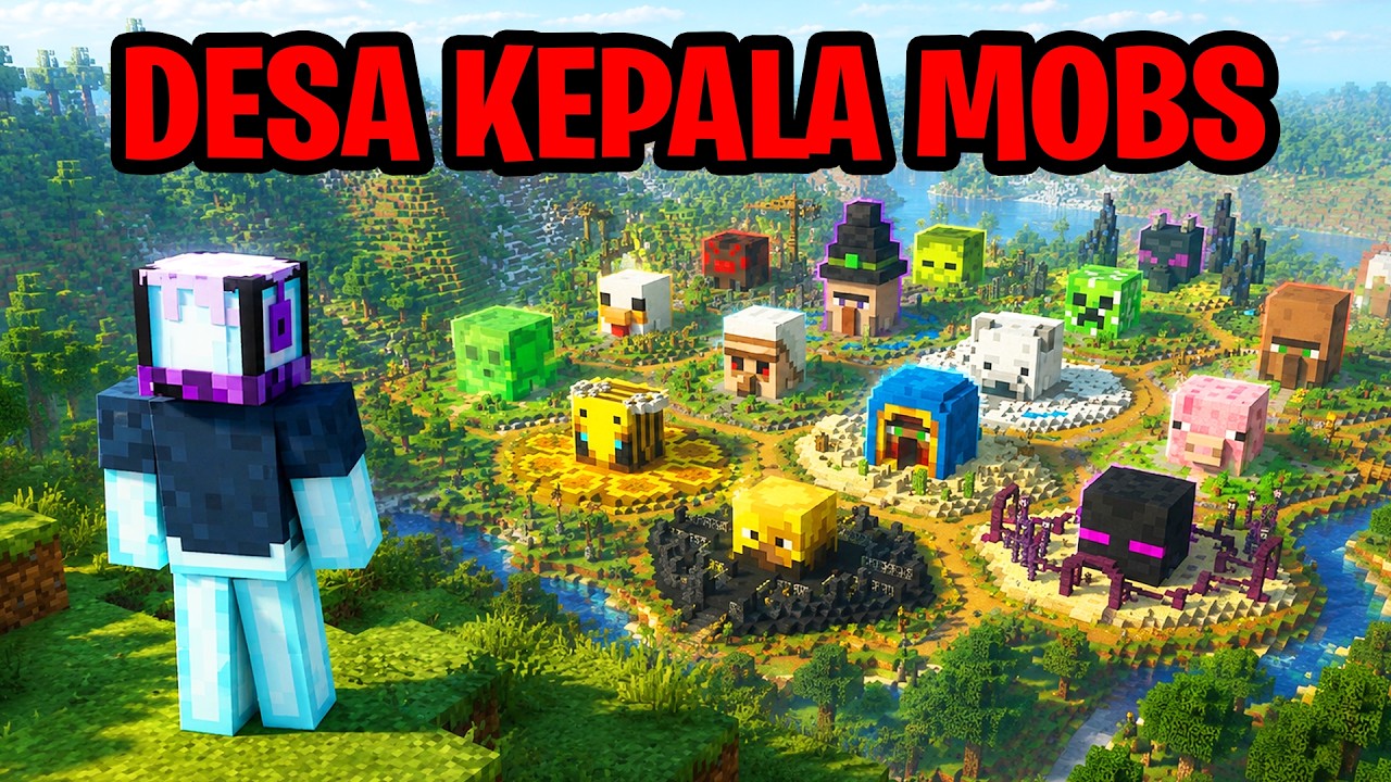 AKU NEMUIN DESA KEPALA MOBS MINECRAFT?! APA YA ISINYA???