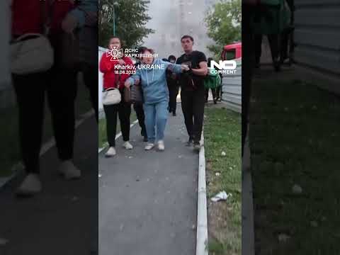 Russian drone strike on Kharkiv kills seven, including children #nocomment #youtubeshorts #shorts