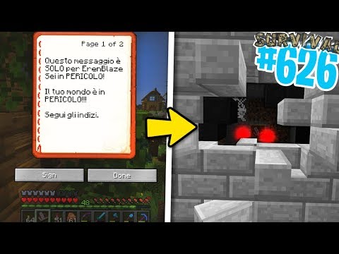 TROVO un MESSAGGIO SEGRETO! IL MONDO è IN PERICOLO?! - Minecraft ITA - Survival 1.15 #626