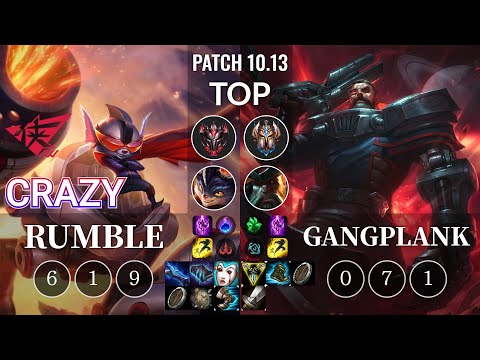 RW Crazy Rumble vs Gangplank Top - KR Patch 10.13