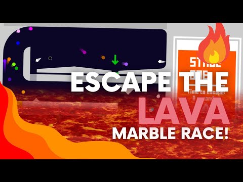 Escape the Lava - Survival Algodoo Marble Race