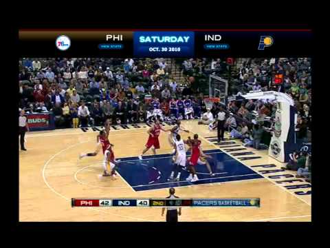 Tyler Hansbrough 10-11 Highlights Pacers vs 76ers
