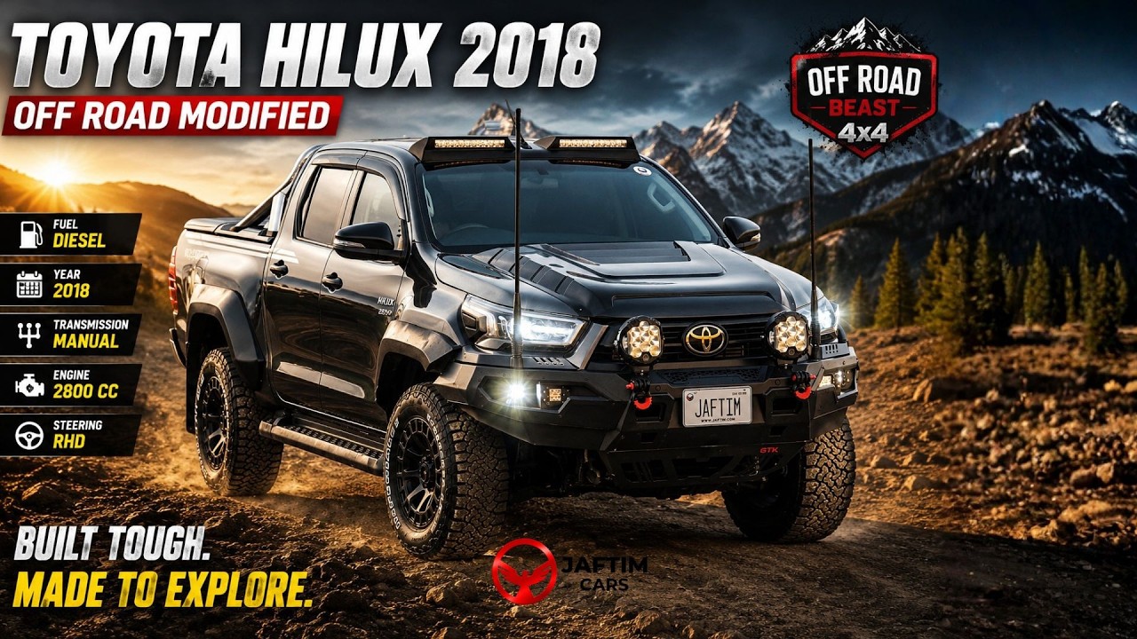 Toyota Hilux DLS 2018 | 2.8L DIESEL | MT | RHD | HEAVY BULL BAR WITH LED LIGHTS | ROOF MOUNTED LED LIGHTS | ROOF MOUN video