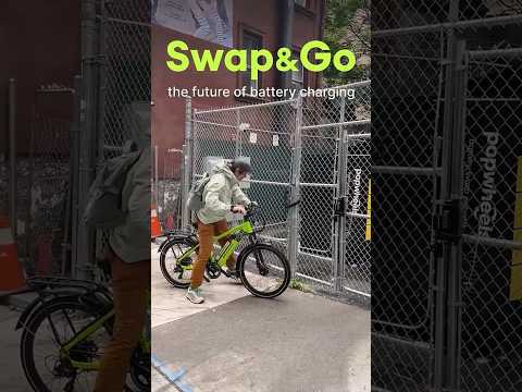 Meet the future of battery charging: Swap & Go with Whizz #shorts #ebikerental #ebike #nycbikelife
