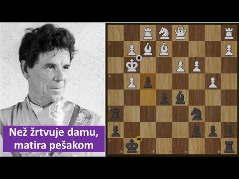 Rašid Nežmetdinov žrtvuje damu i matira pešakom - partija 4 skakača -  šahovske partije