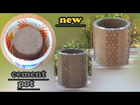 418 | design and make decorative cement pot | DIY-cement crafting