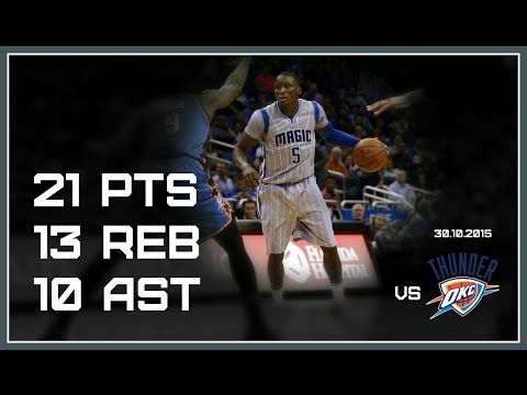 Victor Oladipo Triple-Double vs Thunder - 21 pts, 13 reb, 10 ast / Full Highlights (10/30/2015) HD