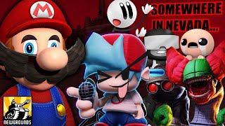IF MARIO WAS IN FRIDAY NIGHT FUNKIN&#39; 3?! (If Mario was in....Newgrounds by SMG4) Luigikid Reaction