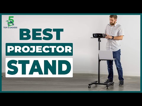 GZGDLJQ Projector Stand with Wheels, Laptop Tripod from 29" to 69" with Mouse Tray, Adjustable Height DJ Racks Stands with Gooseneck Phone Holder, for Office, Home, Stage, Studio, 1 Pack Black video review thumbnail