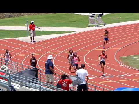 2017 USATF Region 12 11-12 Girls 200 Meter Dash Prelims Heat 3/3