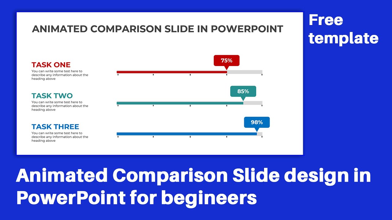 Animated comparison slide design tutorial in PowerPoint for Begineers