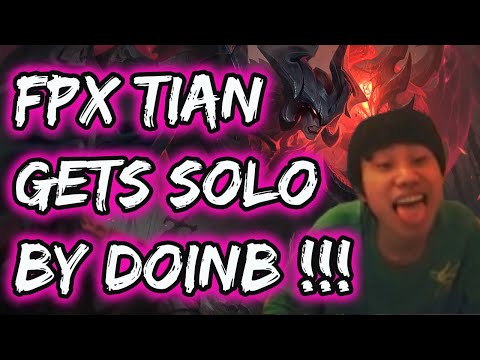 Doinb 1v1 Tian at Top lane !!  ft. Knight9's Ekko. Doinb's Stream Highlights 2020/02/21 (Translated)