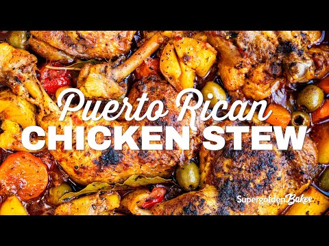 Pollo Guisado – Hearty Puerto Rican Chicken Stew | Supergolden Bakes