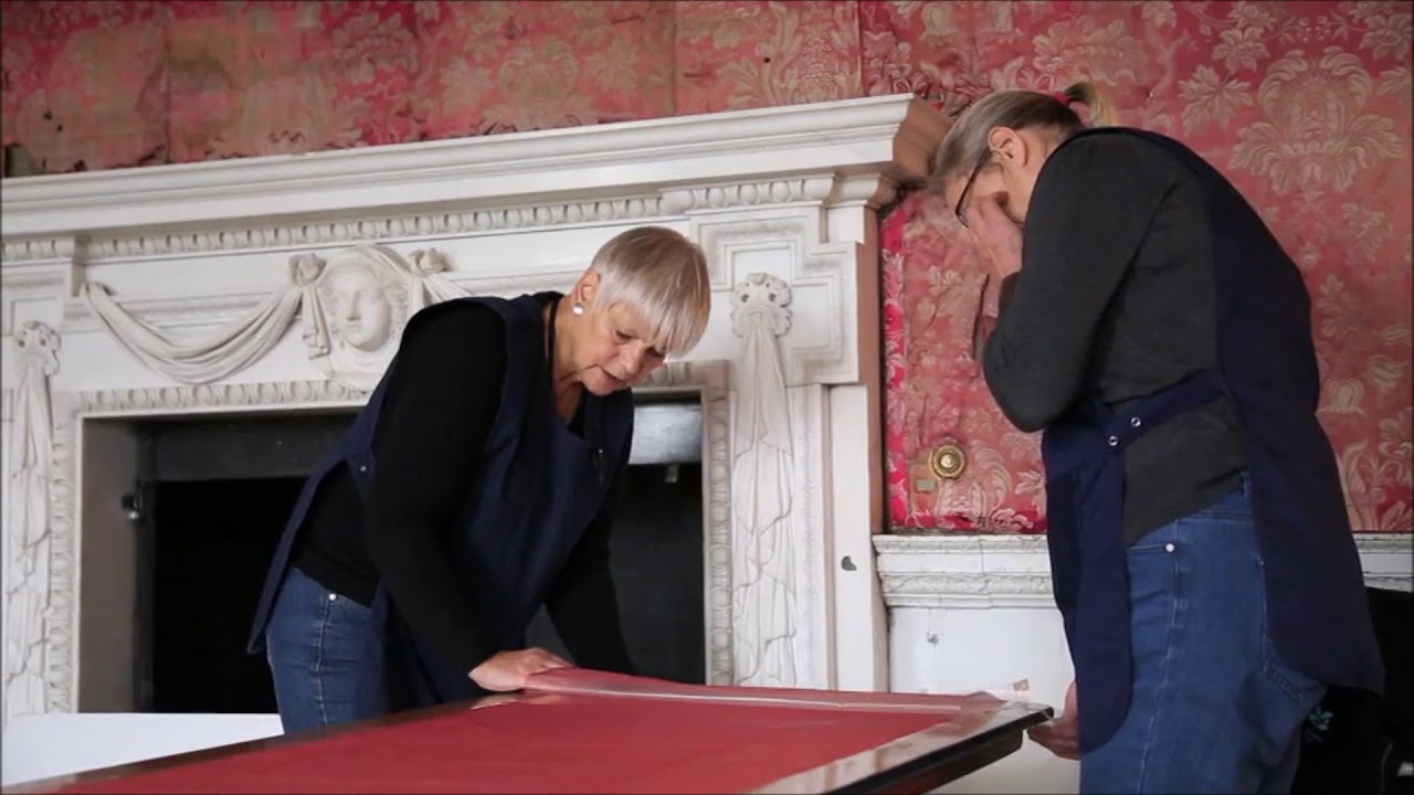 Silk conservation at Castletown House