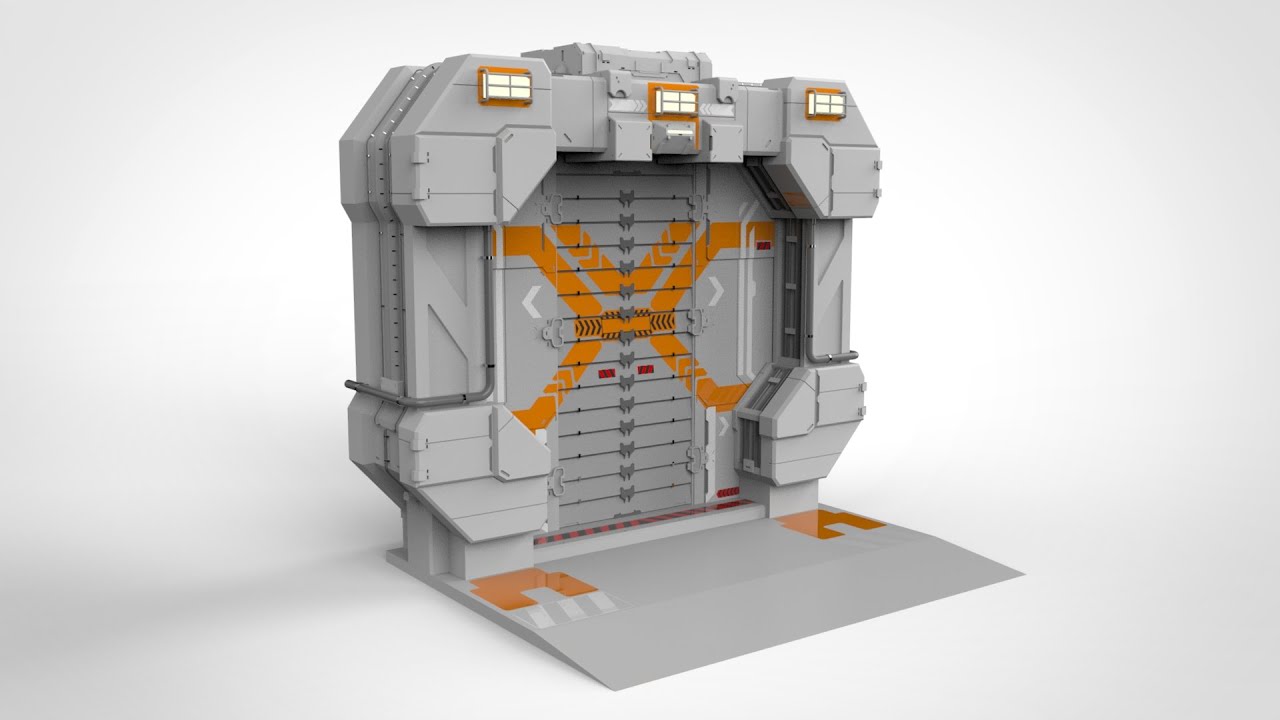 Sci fi door 10 3D Model