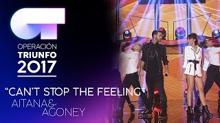 &quot;Can’t Stop The Feeling” - Aitana y Agoney | Gala 2 | OT 2017